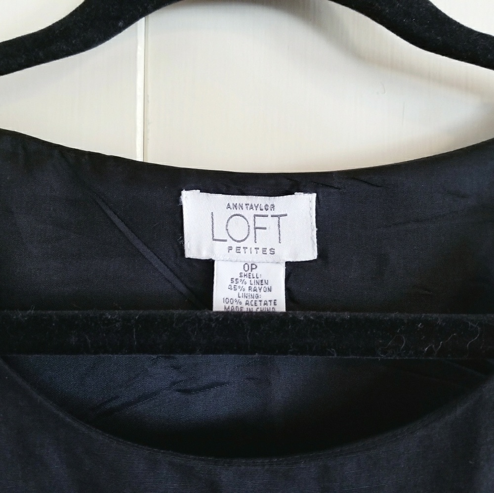 LOFT Petites Colorblock Linen Blend Dress - Picture 4 of 6